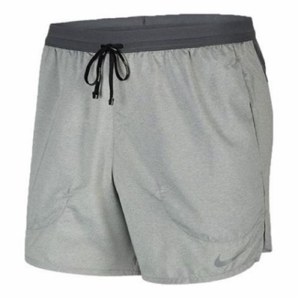 Nike Men's Light Gray Athletic Shorts with Dark Gray Waistband